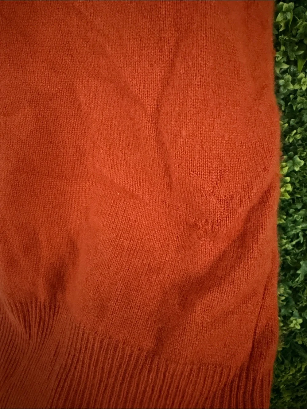 Lord & Taylor 100% Cashmere Sleeveless Turtleneck Sweater Vest Orange L